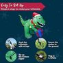 152CM Dinosaur Christmas Inflatable Decoration, Blow Up Dino Inflatable Build-in LEDs Light Up Giant Christmas Yard Decor for Xmas Holiday Outdoor Garden Decoration Image 6