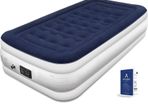 Luxury Air Bed Fold up Blow up Double AirBed Queen Self Inflatable Air Mattress with Built-in Pump, Suitable for Guests/Moving Home/Camping, Perfect for Adults & Kids-Lightweight, Premium Flocked READ DESCRIPTION FOR MORE SIZES (FREE POSTAGE)
