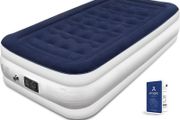 Luxury Air Bed Fold up Blow up Double AirBed Queen Self Inflatable Air Mattress with Built-in Pump, Suitable for Guests/Moving Home/Camping, Perfect for Adults &amp; Kids-Lightweight, Premium Flocked READ DESCRIPTION FOR MORE SIZES (FREE POSTAGE)