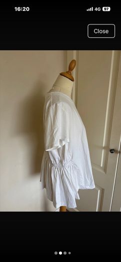 Cos white cotton top size 12