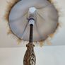 table lamp bedside lamp light vintage style feathers brown Image 5