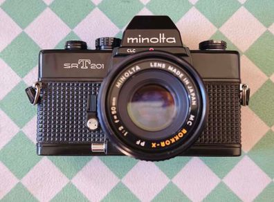 Minolta SRT201 (1970) + MC Rokkor-X PF 50mm f/2 - Serviced & Ready to Use Film Camera