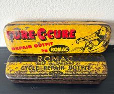 2 x Vintage Romac Cycle Repair Tins
