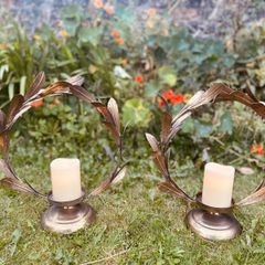 Laurel Wreath Candle Holders