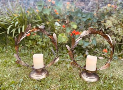 Laurel Wreath Candle Holders