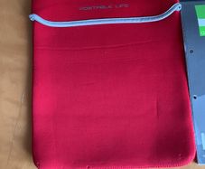 Red laptop skin