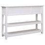 Sideboard White 115x30x76 cm Wood Image 6