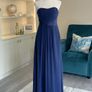 Beautiful Elegant Navy Full Length Dress Image 7