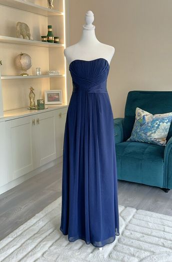 Beautiful Elegant Navy Full Length Dress
