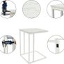 C Shaped End Table,Small Side Table, Couch Side Table for Living Room,Sofa,Couch Bedroom, White (FREE SHIPPING) Image 5