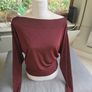 Zara burgundy fine knit uk10 bnwot Image 3