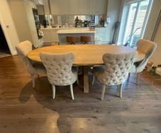 Dining Table, Bench Chairs