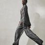 Brand New Nothing Ordinary Charcoal Grey Plisse Wide Leg Trousers in Size UK14 Image 3