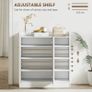 Shoe Storage Cabinet with 2 Doors, Adjustable Shelves, Entryway Shoe Cabinet for 12 Pairs, White Image 4