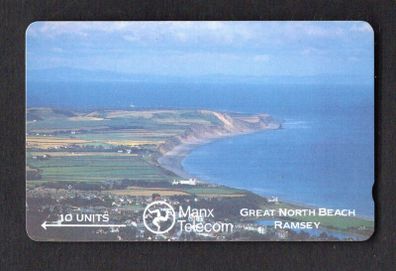 1989 Isle of Man 10 unit Great North Beach (GPT - Magnetic) Phone Card