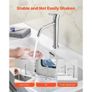 Single Handle Sink Faucet, Chrome-Plated Silver Faucet Kitchen Sink, 1 or 3 Hole Kitchen Water Faucets with Push-Button Drain, Suitable for Bathroom, RV, Bar, Public Restroom, High Arc Faucet Image 6