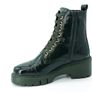 New Unisa Patent Leather Forest Green Biker Boots Image 3