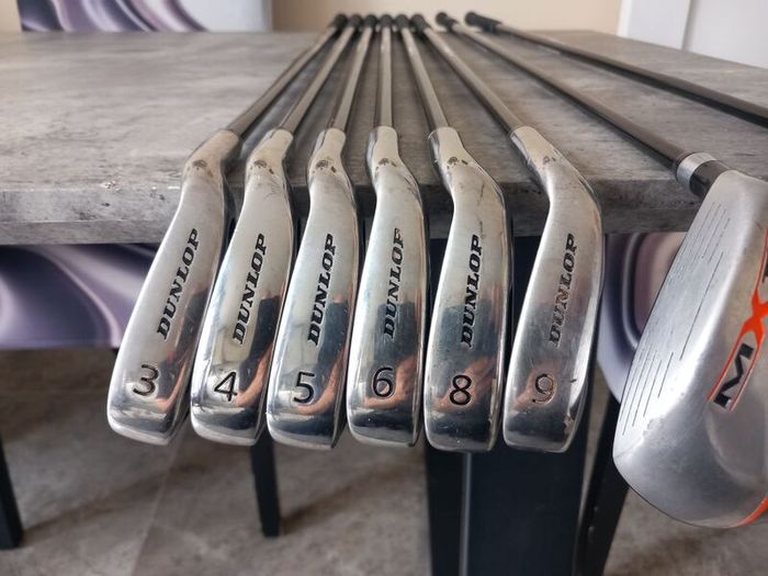 Dunlop golf clubs. Right handed clubs