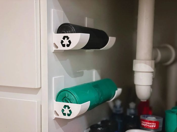 Trash Bag holder with symbol