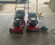 lawnmowers and strimmers