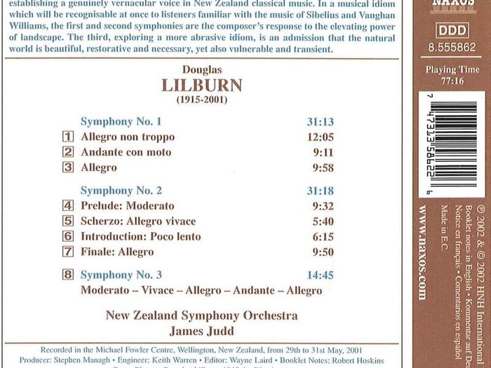 Douglas Lilburn. The Three Symphonies. CD. Free Postage!
