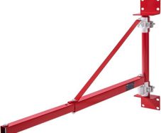600 kg Max Load Capacity, Electric Hoist Holder Swing Arm with Pole, Steel Hoist Frame, 180 Swivel Scaffold Hoist Lifting