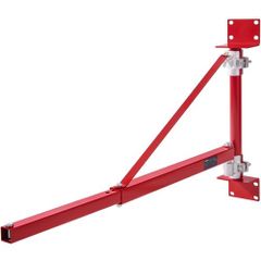 600 kg Max Load Capacity, Electric Hoist Holder Swing Arm with Pole, Steel Hoist Frame, 180 Swivel Scaffold Hoist Lifting
