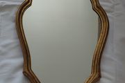 Antique French Louis style mirror - wood framed gold gilt