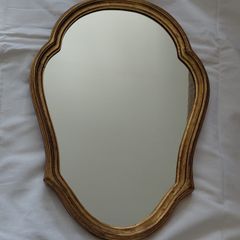 Antique French Louis style mirror - wood framed gold gilt