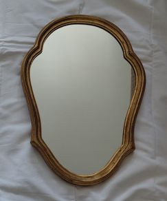 Antique French Louis style mirror - wood framed gold gilt