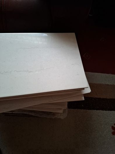 Cream gloss tiles