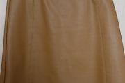 yellow leather skirt