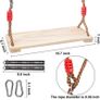 Wooden Garden Swing Seat,Swings with Adjustable Rope, Durable Playground Swing Set, Easy InstallIndoor, Hanging Seat, Outdoor Wood Swing Chair for Adults & Kids,Swing Seat Max Load 150KG MULTIPLE COLOURS AVAILABLE (FREE POSTAGE) Image 7