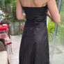 Black satin maxi dress Image 4