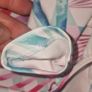 Girls' Long-Sleeved Gym Leotard with Rhinestones - White Print Image 5