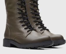 Clarks Olive Green Leather Boots size 37.5 UK 4.5