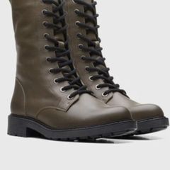 Clarks Olive Green Leather Boots size 37.5 UK 4.5