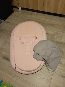 Pink Lalizou baby nest + grey cover + Newborn set
