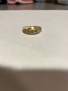 rings 9ct emerald ring fully marked size r