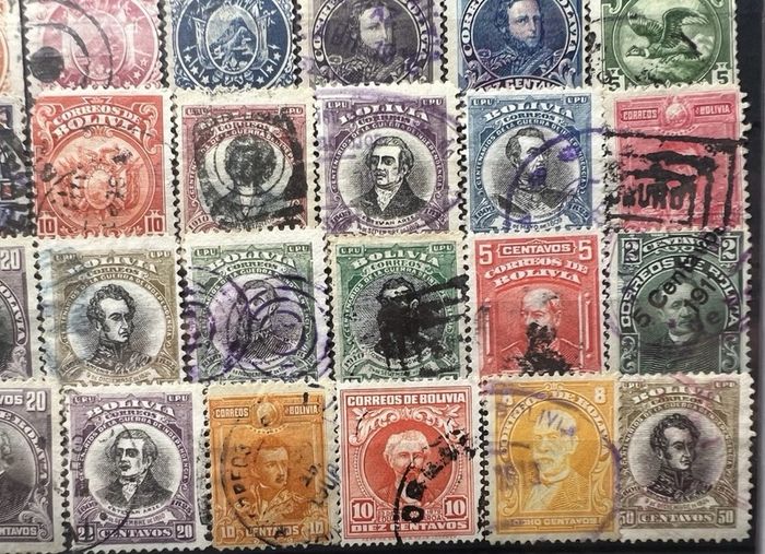 Bolivia 19th century antique stamps lot