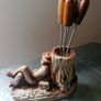 Jolly Swagman Pottery Cocktail Fork Holder Image 9