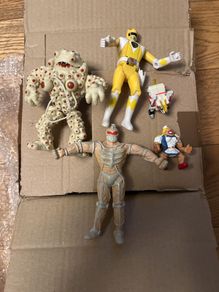 Vintage Power Rangers Action Figure Lot 1990s - 100% Complete Eye Guy, Tigerzord, Yellow Ranger, Lord Zedd + Monster