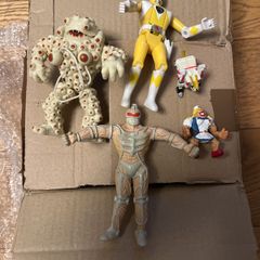 Vintage Power Rangers Action Figure Lot 1990s - 100% Complete Eye Guy, Tigerzord, Yellow Ranger, Lord Zedd + Monster