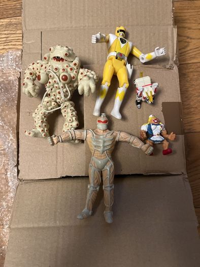 Vintage Power Rangers Action Figure Lot 1990s - 100% Complete Eye Guy, Tigerzord, Yellow Ranger, Lord Zedd + Monster