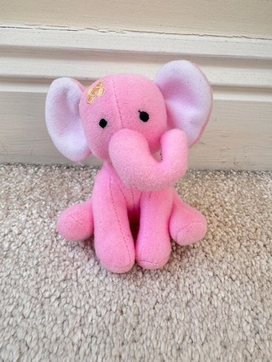 Battat Pink Elephant Plush approx. 10 cm. Used Please see photos