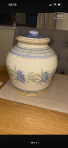 Nicholas Mosse Blue Peony Cookie Jar