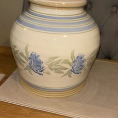 Nicholas Mosse Blue Peony Cookie Jar
