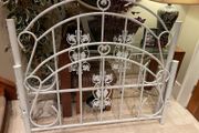 Lovely Sturdy White Ornate Metal 4Ft 6 Double Bed Frame - Can Deliver