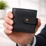 Genuine Leather RFID Wallet Slim Trifold Handmade Wallet Image 2