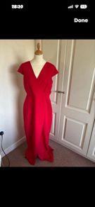Folkster size 12 red  occasion dress half lined